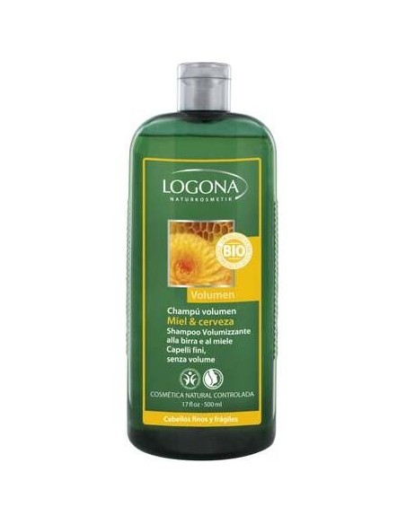 Logona Champu Volumen Miel %26 Cerveza 500Ml