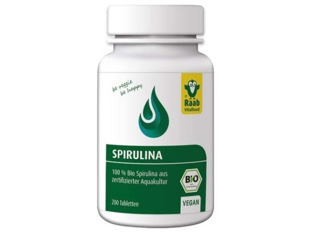 Raab Vitalfood Alga Spirulina Bio 200Comp