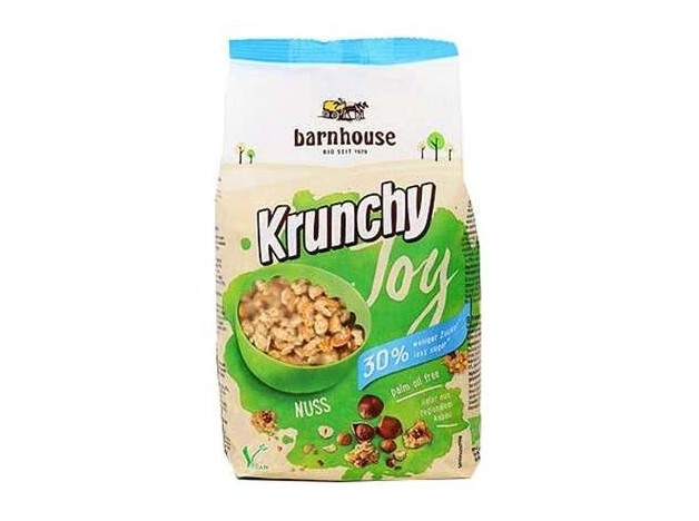 Barnhouse Muesli Krunchy Joy Avellanas Vegan 375G