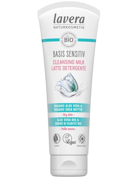 Lavera Basis Sensitiv Cleansing Milk Aloe + Karite Bio 125Ml