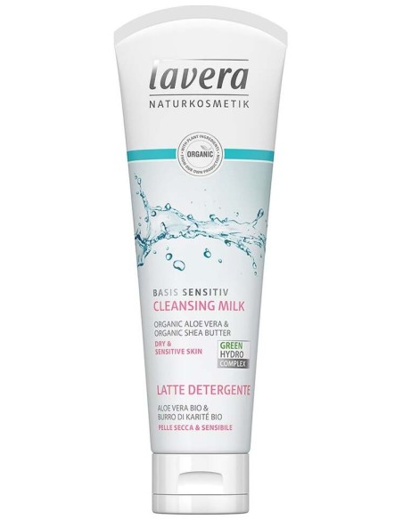 Lavera Basis Sensitiv Cleansing Milk Aloe + Karite Bio 125Ml