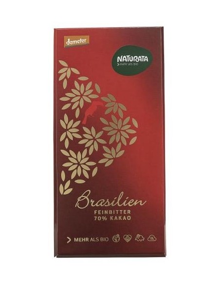 Chocolate Amargo Brasil 70% 80Gr. Demeter