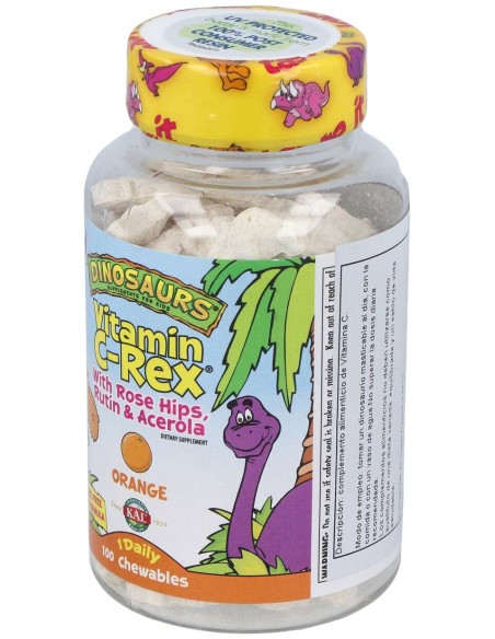 Vitamina C Rex 100 Dinosaurios Masticables Kal