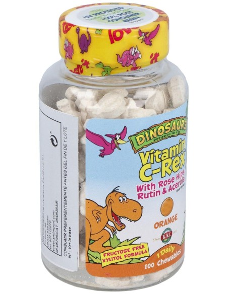 Vitamina C Rex 100 Dinosaurios Masticables Kal