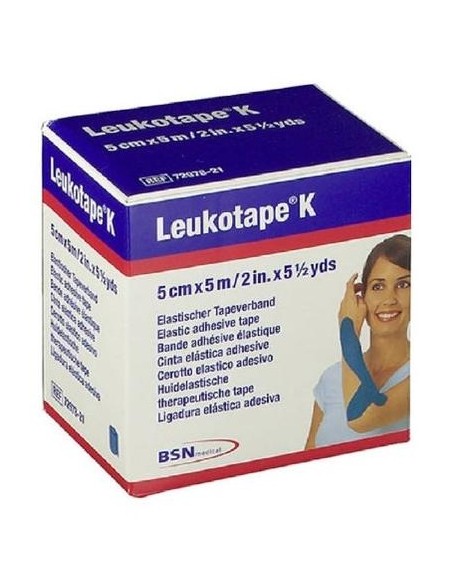 Leukotape K Cinta Autoadhesiva Elástica Azul 5 Cm X 5 M, 1 Ud