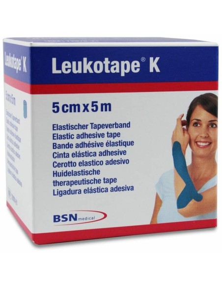 Leukotape K Cinta Autoadhesiva Elástica Azul 5 Cm X 5 M, 1 Ud