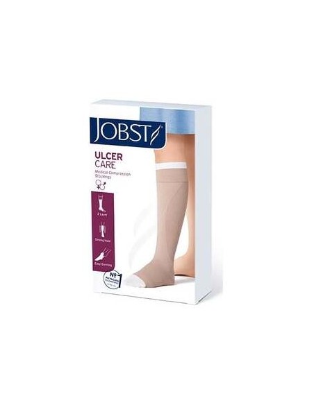 Jobst Ulcercare Media Compresión Fuerte Con Cremallera Derecha Beige Talla 3Xl, 1 Ud