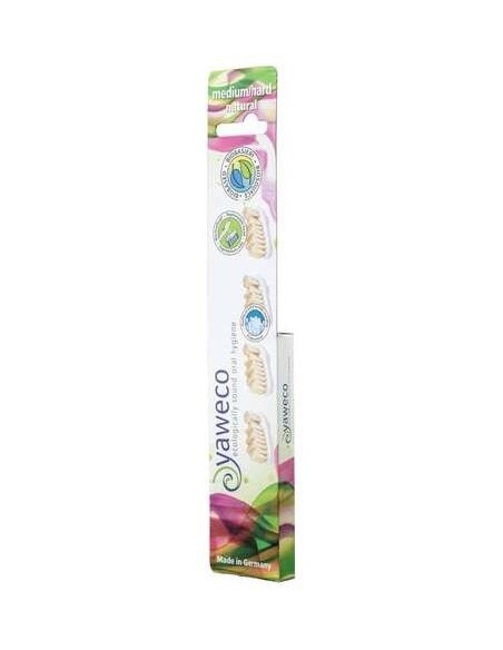 Yaweco Cabezal Cepillo Dental Natural Recambio Medio 4Uds