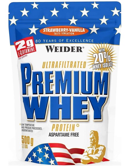 Weider Proteínas Premium Whey Fresa Vainilla 500 G