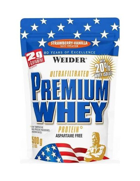 Weider Proteínas Premium Whey Fresa Vainilla 500 G