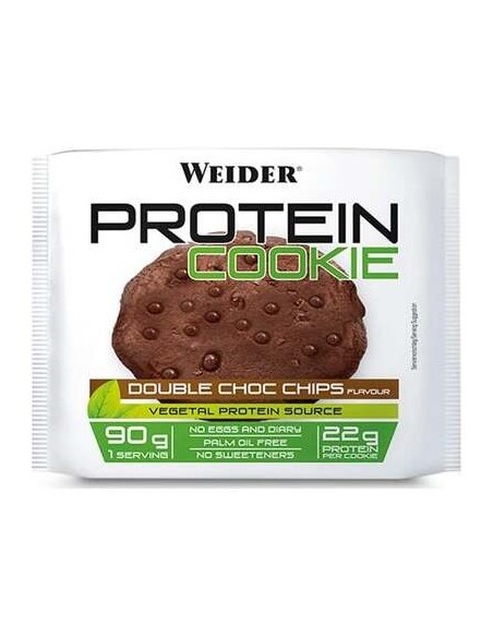 Weider Protein Cookie Double Choco Chip 90Grx12Uds.