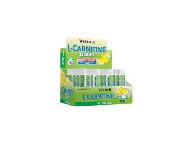 Weider L-Carnitina Liquid Sabor Limón 20Amp X 25Ml