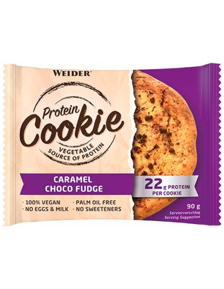 Weider Protein Cookie Caramel Choco Fudge 90Grx12Uds.