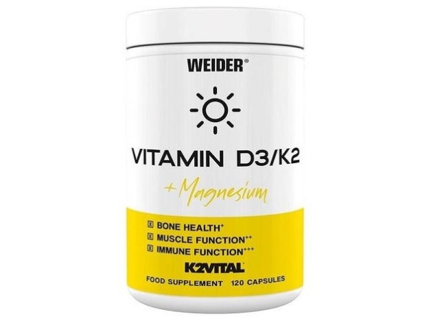 Weider Vitamin D3/K2 + Magnesium 120Caps