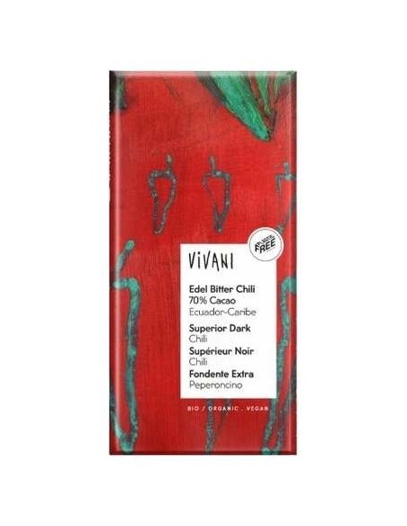 Vivani Chocolate Negro 70% Con Chili Bio 100G