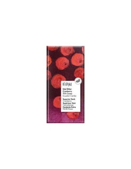 Chocolate Negro Superior 70% Arandanos 100Gr Vegan