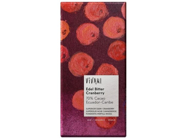 Chocolate Negro Superior 70% Arandanos 100Gr Vegan