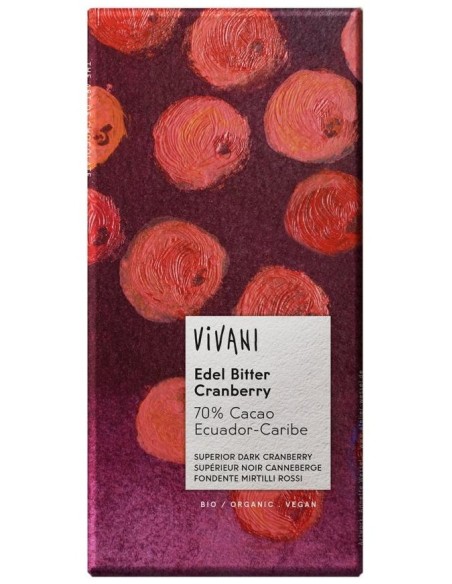 Chocolate Negro Superior 70% Arandanos 100Gr Vegan