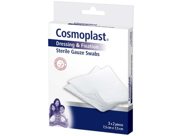 Cosmoplast Gasas Esterilizadas 7_5X7_5Cm 5Uds