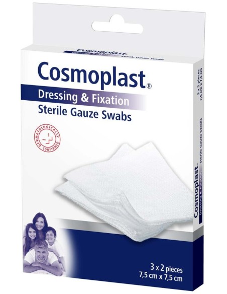 Cosmoplast Gasas Esterilizadas 7_5X7_5Cm 5Uds