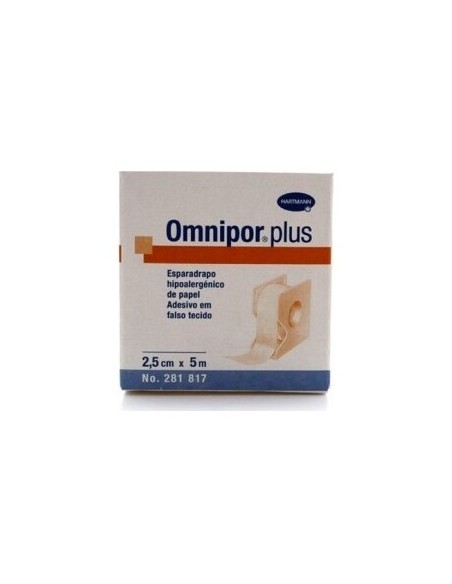 Hartmann Omnipor Esparadrapo De Papel 5 M X 2,5 Cm Con Dispensador, 1 Ud