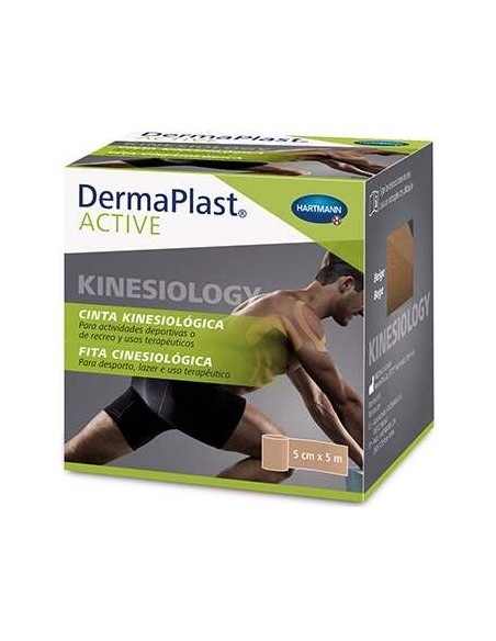 Dermaplast Active Cinta Kinesiológica Beige 5 M, 1 Ud