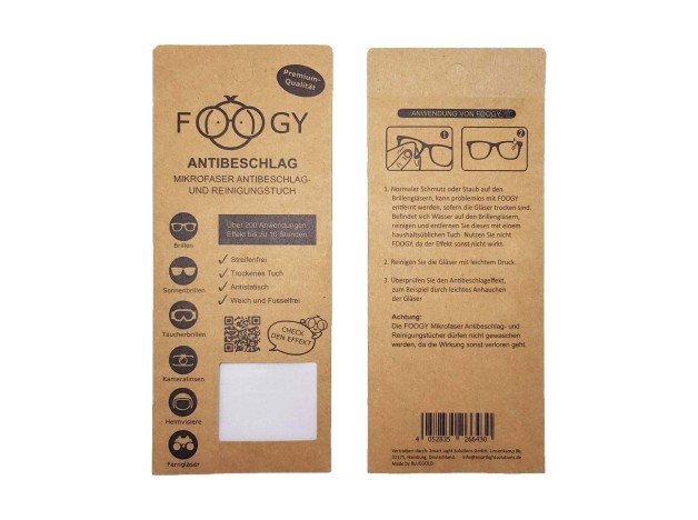 Foogy Microfibra Antivaho Para Gafas 1Ud