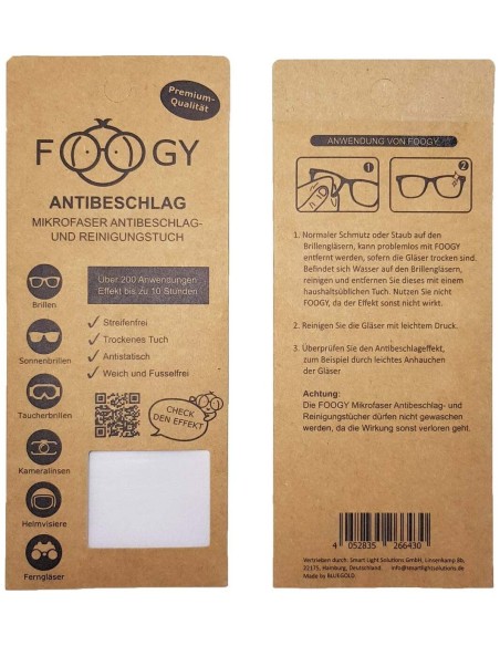 Foogy Microfibra Antivaho Para Gafas 1Ud