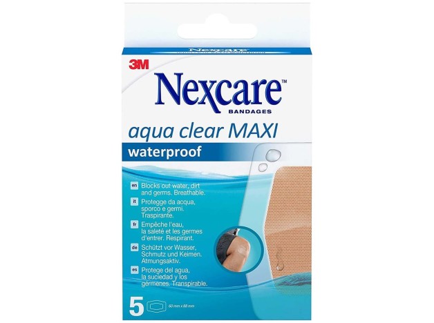 Nexcare Aqua Clear Maxi Apósitos Impermeables 5Uds