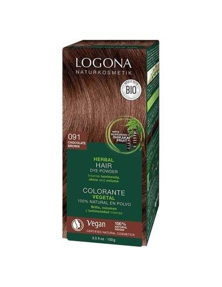 Logona Colorante Vegetal 091 Castaño Chocolate 2X50G