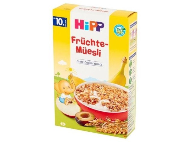 Hipp Muesli Frutas Sin Azúcar +10M Bio 200G