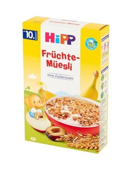 Hipp Muesli Frutas Sin Azúcar +10M Bio 200G