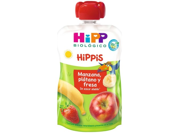 Pouches De Manzana Platano Y Fresa Bebibles 100Gr