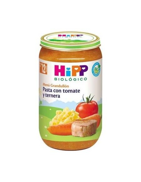 Hipp Potito Pasta Tomate Ternera Bio +12M 250G