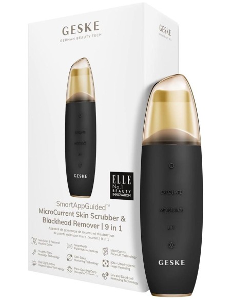 Geske Microcurrent Scrubber %26 Blackhead Remover Black Gold 1Ud