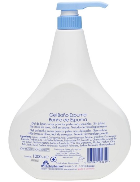 Sebamed Baby Baño Espuma 1L + Toallitas Limpiadoras 72Uds
