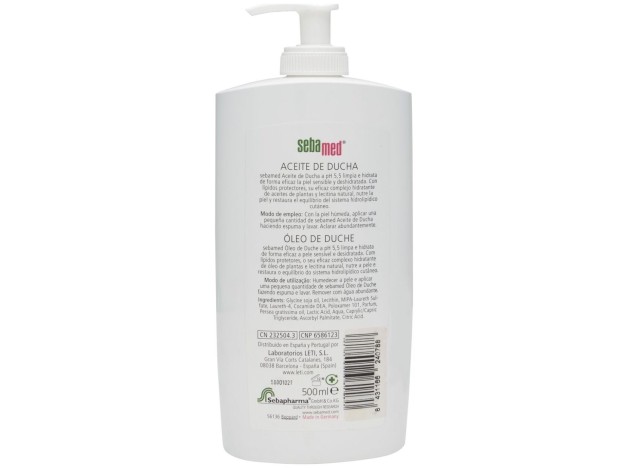 Aceite De Ducha Sin Jabón 500 Ml