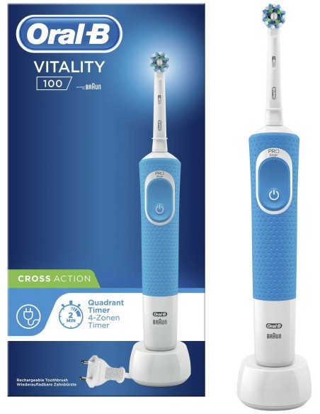Oral-B Vitality 100 Cross Action Cepillo Eléctrico Azul, 1 Ud
