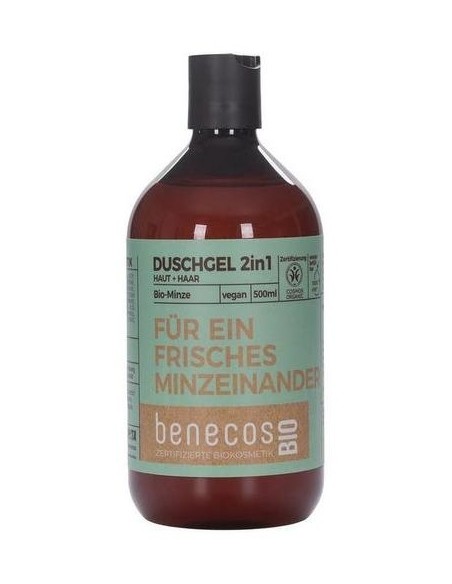 Benecos Gel De Baño 2 En 1 Menta Bio Vegan 500Ml