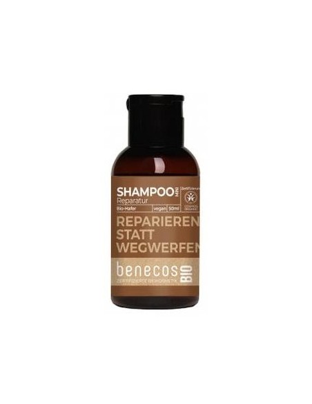 Benecos Champú Reparador Avena Mini Viaje Bio Vegan 50Ml