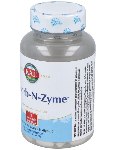 Kal Absorb N Zyme 90 Tabletas