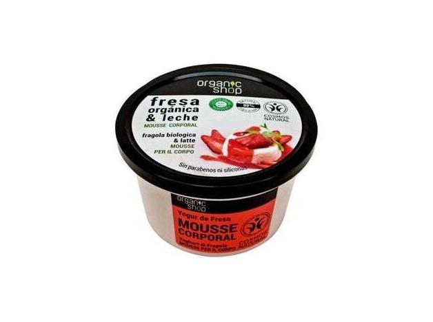 Organic Shop Mousse Corporal Yogur De Fresa 250Ml