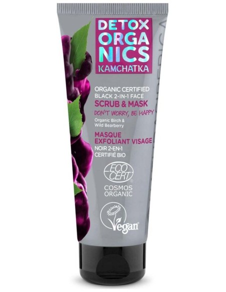 Natura Siberica Exfoliante Y Mascarilla Negra 2 En 1 Bio 75Ml