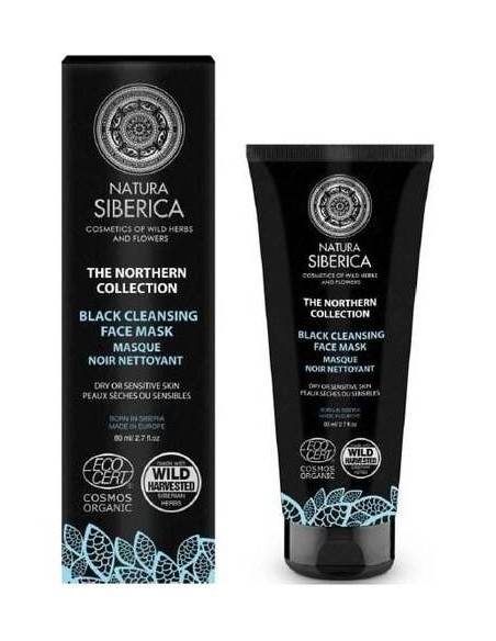 Natura Siberica Mascarilla Facial Negra Limpiadora_ Brillo De La Piel 80 Ml