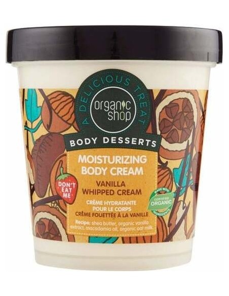 Organic Shop Crema Corporal Hidratante Vainilla 450Ml