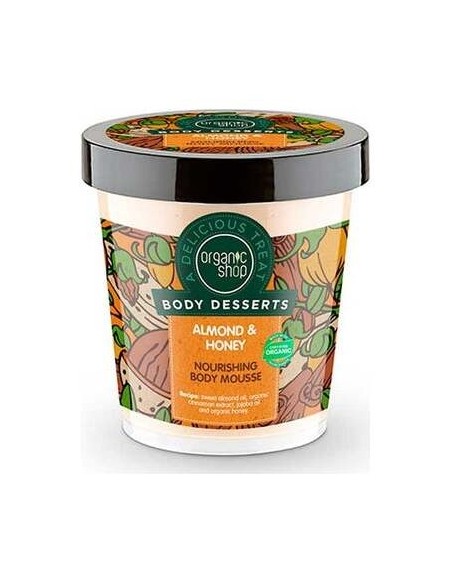 Organic Shop Mousse Corporal Nutritiva Almendra Y Miel 450Ml