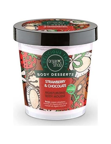 Organic Shop Mousse Corporal Hidratante Fresa Y Chocolate 450Ml
