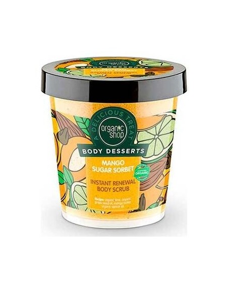 Organic Shop Exfoliante Corporal Renovación Azúcar Mango 450Ml