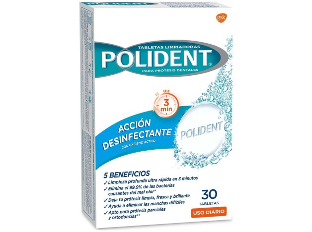Polident Pastillas Originales Limpiadoras 30 Uds