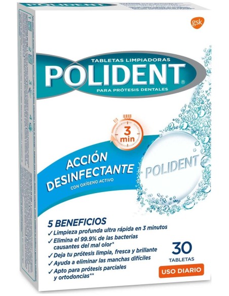 Polident Pastillas Originales Limpiadoras 30 Uds